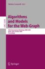 Image for Algorithms and models for the Web-graph: third international workshop, WAW 2004 Rome, Italy, October 2004 : proceedings