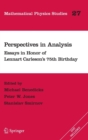 Image for Perspectives in Analysis : Essays in Honor of Lennart Carleson&#39;s 75th Birthday