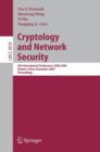 Image for Cryptology and Network Security