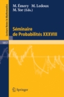 Image for Seminaire De Probabilites Xxxviii : 1857