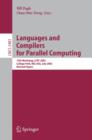 Image for Languages and compilers for parallel computing: 15th workshop, LCPC 2002, College Park, MD, USA, July 25-27 2002 : revised papers