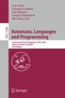 Image for Automata, Languages and Programming: 32nd International Colloquim, ICALP 2005, Lisbon, Portugal, July 11-15, 2005, Proceedings : 3580