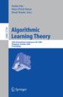 Image for Algorithmic Learning Theory: 16th International Conference, ALT 2005, Singapore, October 8-11, 2005, Proceedings : 3734