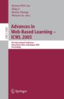 Image for Advances in Web-Based Learning - ICWL 2005: 4th International Conference, Hong Kong, China, July 31 - August 3, 2005, Proceedings