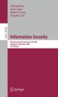 Image for Information Security: 8th International Conference, ISC 2005, Singapore, September 20-23, 2005, Proceedings