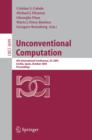 Image for Unconventional Computation: 4th International Conference, UC 2005, Sevilla, Spain, October 3-7, Proceedings : 3699