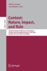 Image for Information Context: Nature, Impact, and Role: 5th International Conference on Conceptions of Library and Information Sciences, CoLIS 2005, Glasgow, UK, June 4-8, 2005 Proceedings. (Information Systems and Applications, incl. Internet/Web, and HCI)