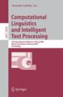 Image for Computational linguistics and intelligent text processing  : 7th International Conference, CICLing 2006, Mexico City, Mexico, February 19-25, 2006, proceedings