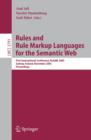 Image for Rules and rule markup languages for the Semantic Web: first international conference, RuleML 2005, Galway, Ireland, November 10-12, 2005 : proceedings
