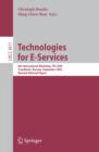 Image for Technologies for E-services: 6th international workshop, TES 2005, Trondheim, Norway, September 2-3, 2005 : revised selected papers