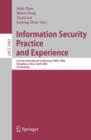 Image for Information security practice and experience: second International Conference, ISPEC 2006, Hangzhou, China, April 11-14, 2006, proceedings