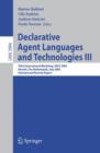 Image for Declarative Agent Languages and Technologies III
