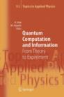 Image for Quantum Computation and Information