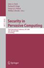 Image for Security in pervasive computing: third international conference, SPC 2006, York, UK, April 18-21, 2006 : proceedings