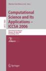 Image for Computational Science and Its Applications - ICCSA 2006 : International Conference, Glasgow, UK, May 8-11, 2006, Proceedings, Part II
