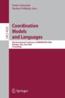 Image for Coordination models and languages: 8th international conference, COORDINATION 2006 Bologna, Italy, June 2006 proceedings : 4038