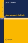 Image for Approximants De Pade