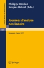 Image for Journees d&#39;Analyse Non Lineaire: Proceedings, Besancon, France, June 1977