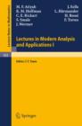Image for Lectures in Modern Analysis and Applications I : 103