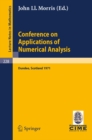 Image for Conference On Applications of Numerical Analysis: Held in Dundee/scotland, March 23 - 26, 1971