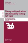 Image for Theory and applications of satisfiability testing - SAT 2006: 9th international conference, Seattle, WA, USA, August 12-15 2006 : proceedings