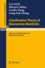 Image for Classification Theory of Riemannian Manifolds: Harmonic, Quasiharmonic and Biharmonic Functions