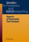 Image for Aspects of Automatic Text Analysis