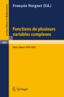 Image for Fonctions De Plusieurs Variables Complexes: Seminaire Francois Norguet Octobre 1970 - Decembre 1973