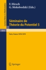 Image for Seminaire de Theorie du Potentiel, Paris, 1978-1979, No. 5.
