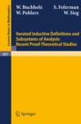 Image for Iterated Inductive Definitions and Subsystems of Analysis: Recent Proof-theoretical Studies