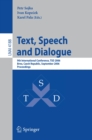 Image for Text, speech and dialogue: 9th international conference, TSD 2006, Brno, Czech Republic September 11-15, 2006 : proceedings : 4188