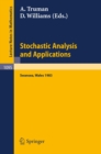 Image for Stochastic Analysis and Applications: Proceedings of the International Conference held in Swansea, April 11-15, 1983