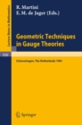 Image for Geometric Techniques in Gauge Theories: Proceedings of the Fifth Scheveningen Conference on Differential Equations, The Netherlands, August 23-28, 1981