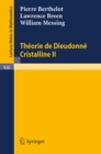 Image for Theorie de Dieudonne Cristalline II