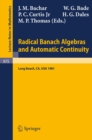Image for Radical Banach Algebras and Automatic Continuity: Proceedings of a Conference Held at California State University Long Beach, July 17-31, 1981 : 975