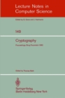 Image for Cryptography: Proceedings of the Workshop on Cryptography, Burg Feuerstein, Germany, March 29 - April 2, 1982