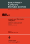 Image for Analysis and Optimization of Systems: Proceedings of the Seventh International Conference on Ana- lysis and Optimization of Systems. Antibes, June 25-27, 1986