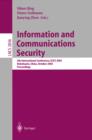 Image for Information and communications security: 5th International Conference, ICICS 2003, Huhehaote, China October 10-13, 2003 : proceedings : 2836