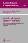 Image for Quality of future Internet services: first COST 263 international workshop, QofIS 2000, Berlin Germany, September 25-26, 2000 : proceedings : 1922