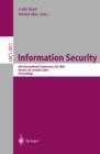 Image for Information security: 6th International Conference, ISC 2003, Bristol, UK, October 1 - 3 : proceedings : 2851