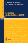 Image for Seminaire de probabilites XXXVII