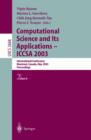 Image for Computational Science and Its Applications - ICCSA 2003 : International Conference, Montreal, Canada, May 18-21, 2003, Proceedings, Part II
