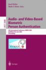 Image for Audio-and Video-Based Biometric Person Authentication : 4th International Conference, AVBPA 2003, Guildford, UK, June 9-11, 2003, Proceedings
