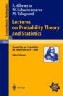 Image for Lectures on Probability Theory and Statistics : Ecole d&#39;Ete de Probabilites de Saint-Flour XXX - 2000