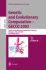 Image for Genetic and Evolutionary Computation — GECCO 2003 : Genetic and Evolutionary Computation Conference Chicago, IL, USA, July 12–16, 2003 Proceedings, Part II