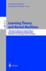 Image for Learning Theory and Kernel Machines