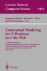 Image for Conceptual Modeling for E-Business and the Web : ER 2000 Workshops on Conceptual Modeling Approaches for E-Business and the World Wide Web and Conceptual Modeling, Salt Lake City, Utah, USA, October 9