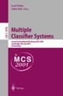 Image for Multiple Classifier Systems : Second International Workshop, MCS 2001 Cambridge, UK, July 2-4, 2001 Proceedings