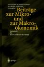 Image for Beitrage Zur Mikro- Und Zur Makrookonomik : Festschrift Fur Hans Jurgen Ramser