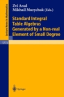 Image for Standard Integral Table Algebras Generated by a Non-real Element of Small Degree
